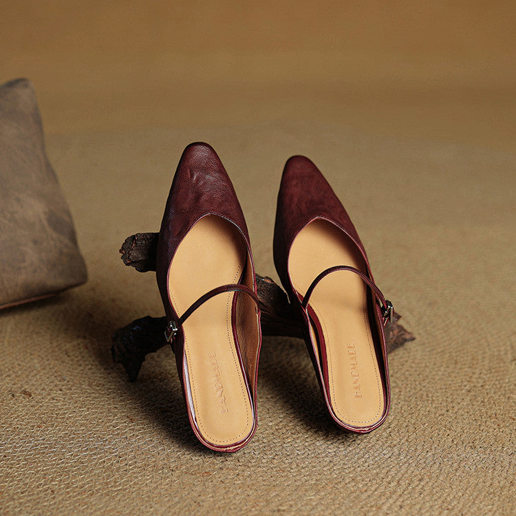Sacha Havre | Mules Babies en Cuir Souple Solange