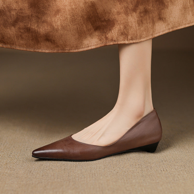Sacha Havre | Ballerines Pointues en Cuir Marie