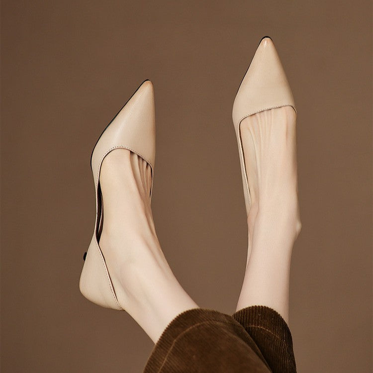 Sacha Havre | Escarpins Kitten Heel en Cuir Manon