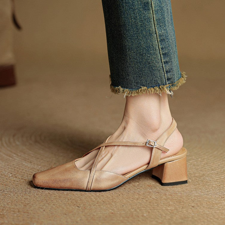 Sacha Havre | Escarpins Slingback à Brides Croisées Chloé