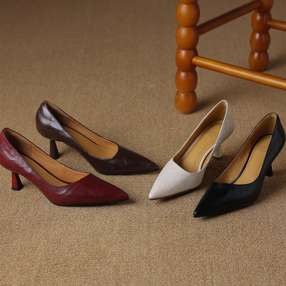 Sacha Havre | Escarpins Fins en Cuir Lucie