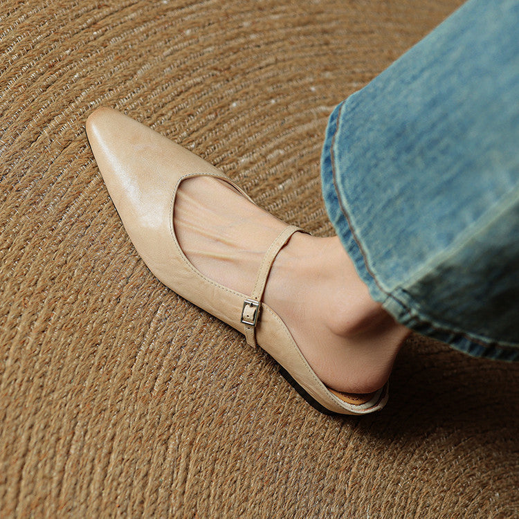Sacha Havre | Mules Babies en Cuir Souple Solange