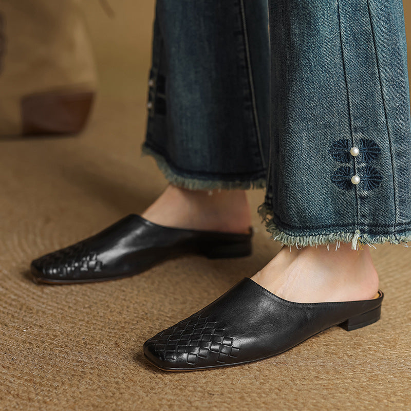 Sacha Havre | Mules Classiques à Petit Talon Geneviève