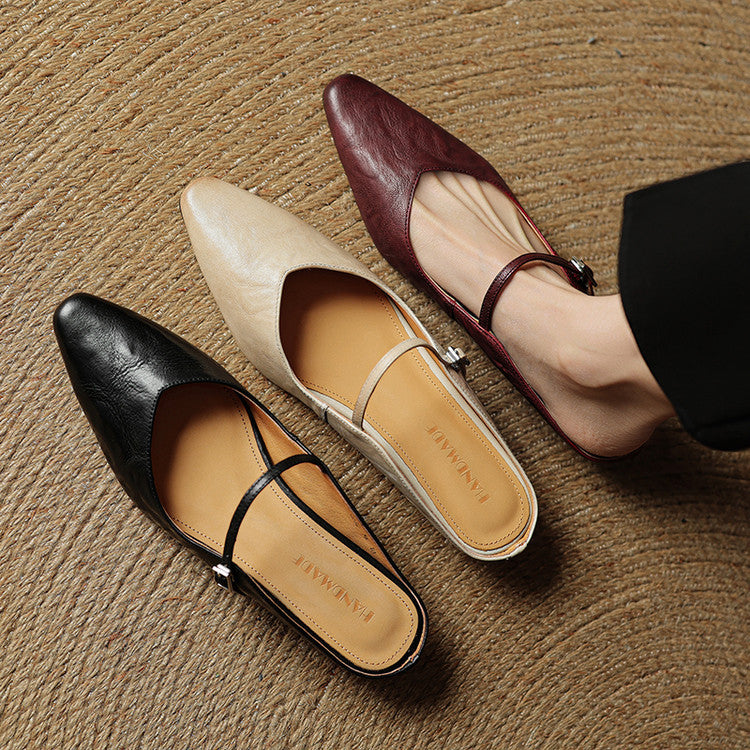 Sacha Havre | Mules Babies en Cuir Souple Solange