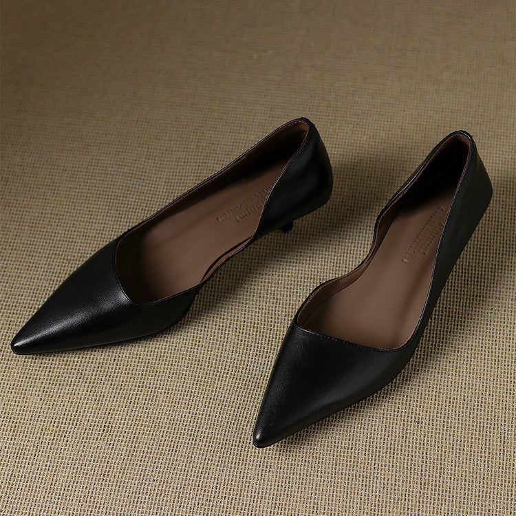 Sacha Havre | Escarpins Kitten Heel en Cuir Manon