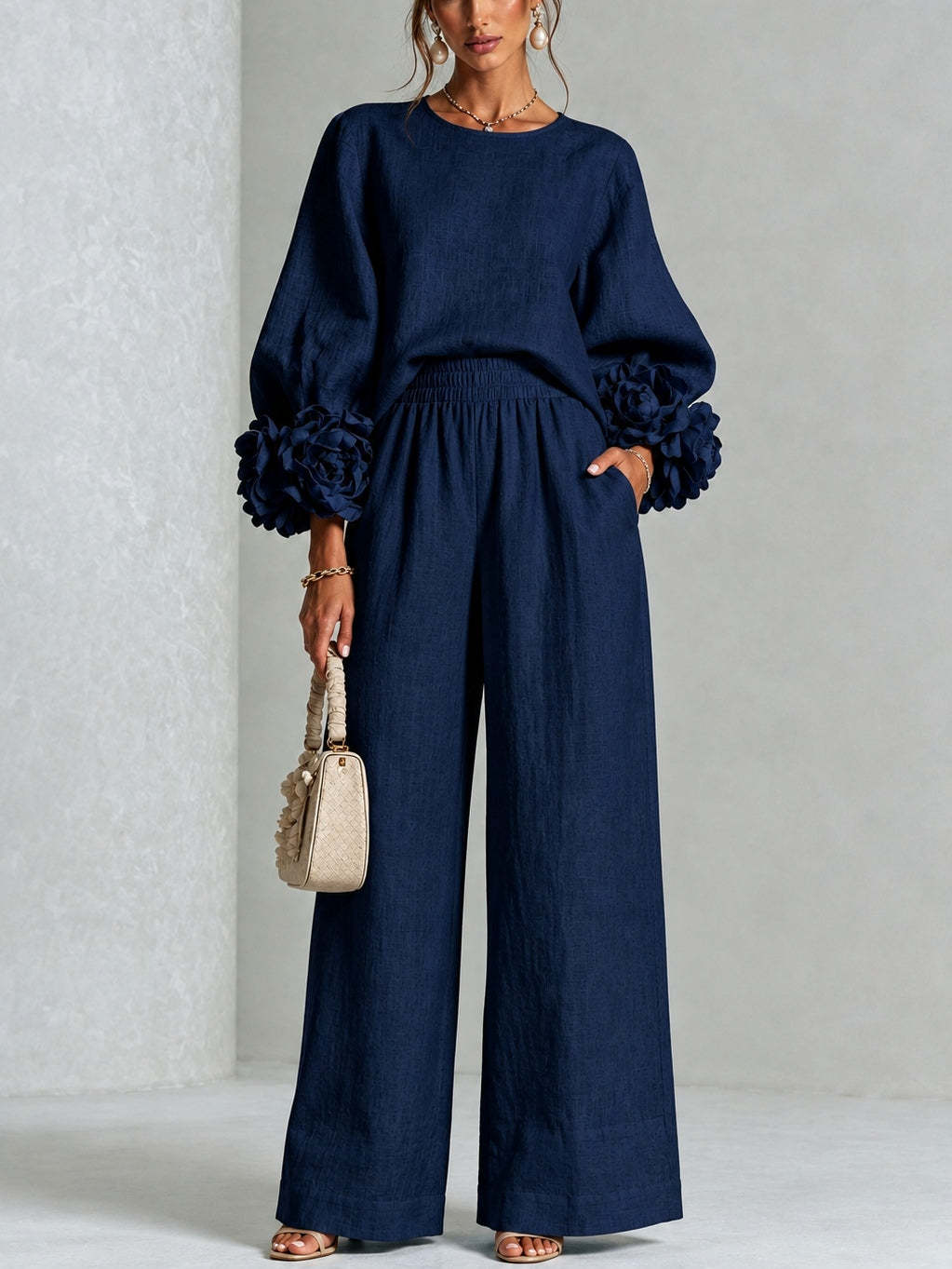 Ensemble Manchettes Fleuries Christine