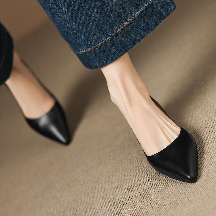 Sacha Havre | Ballerines Pointues en Cuir Marie