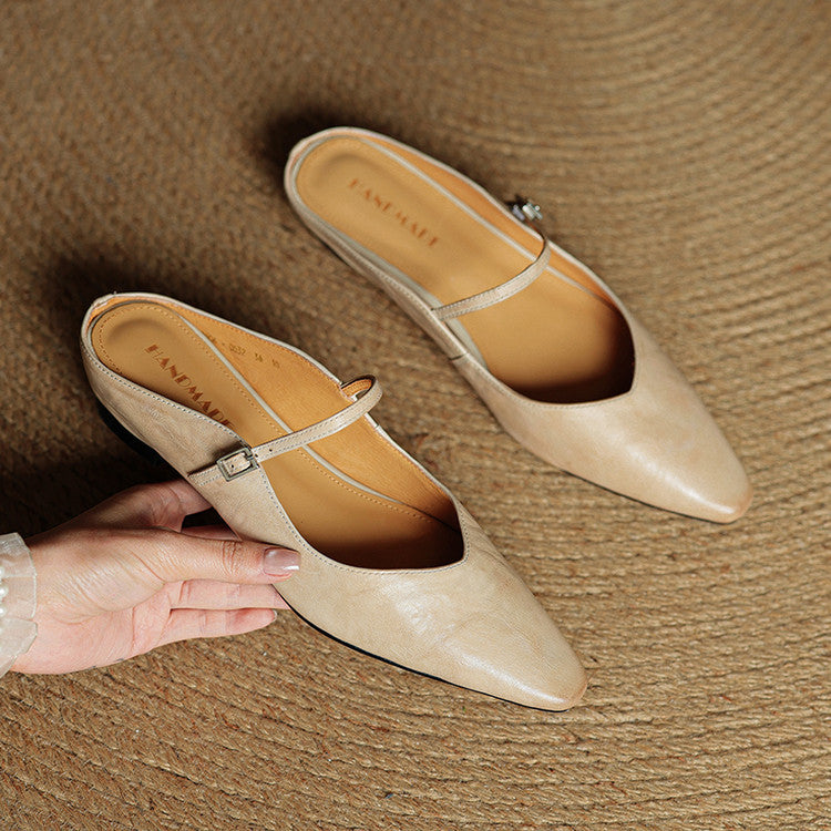 Sacha Havre | Mules Babies en Cuir Souple Solange