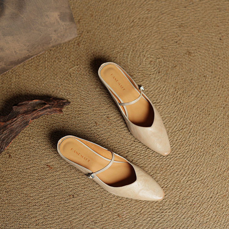 Sacha Havre | Mules Babies en Cuir Souple Solange