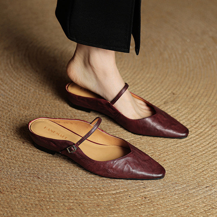 Sacha Havre | Mules Babies en Cuir Souple Solange