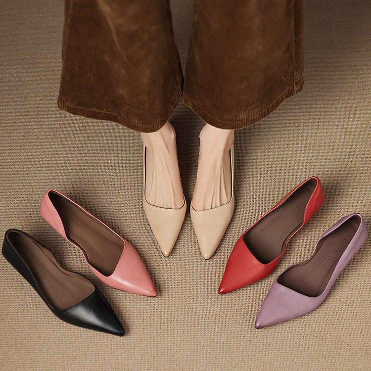 Sacha Havre | Escarpins Kitten Heel en Cuir Manon