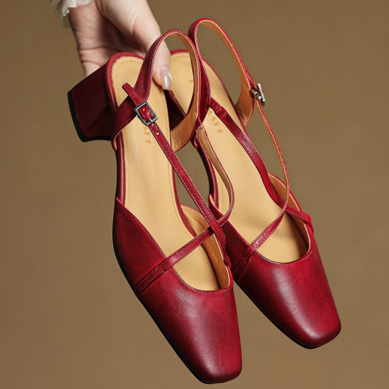 Sacha Havre | Escarpins Slingback à Brides Croisées Chloé