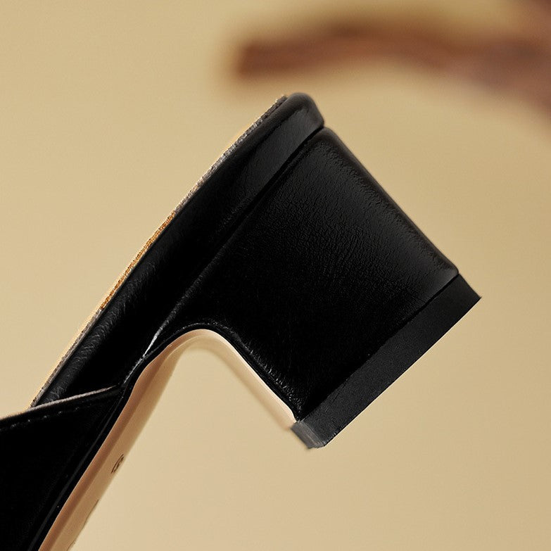 Sacha Havre | Mules Pointues en Cuir Béatrice