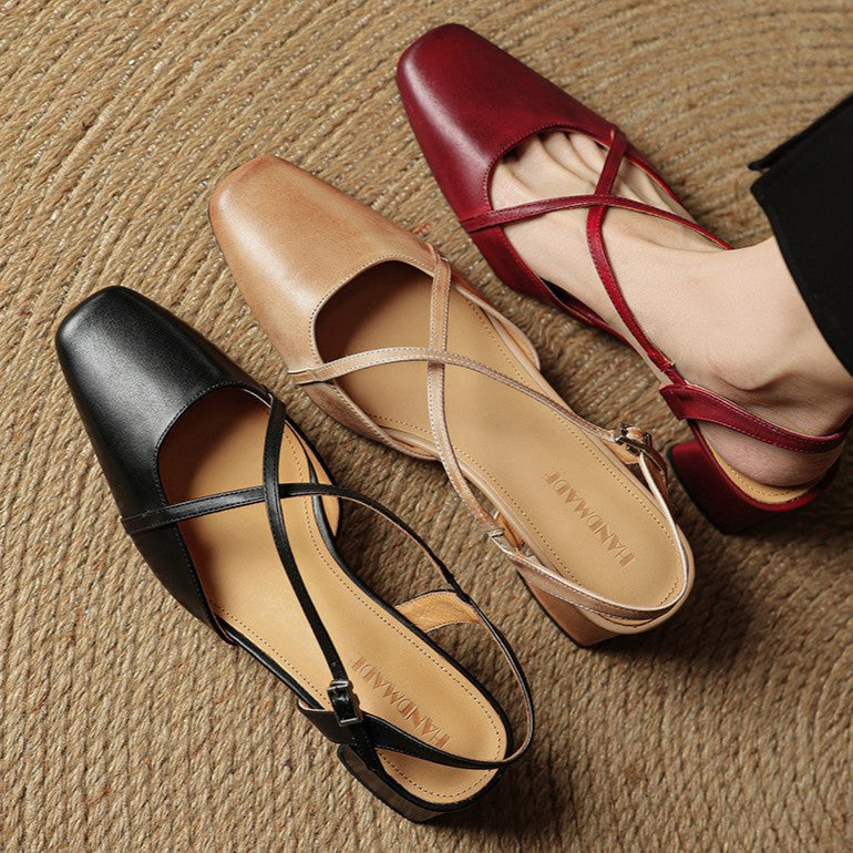 Sacha Havre | Escarpins Slingback à Brides Croisées Chloé
