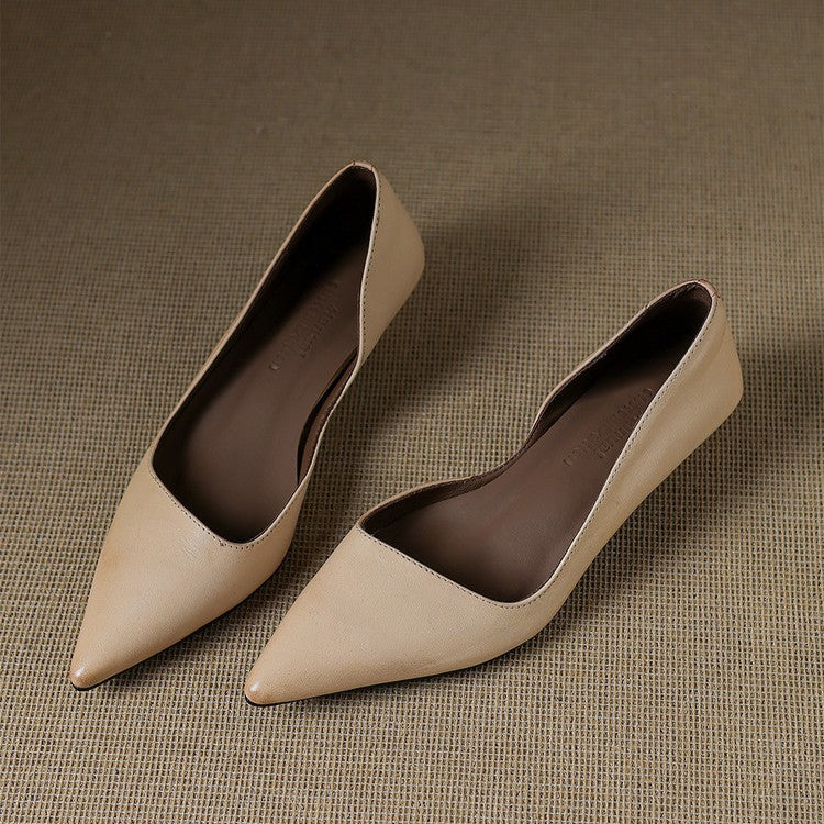 Sacha Havre | Escarpins Kitten Heel en Cuir Manon
