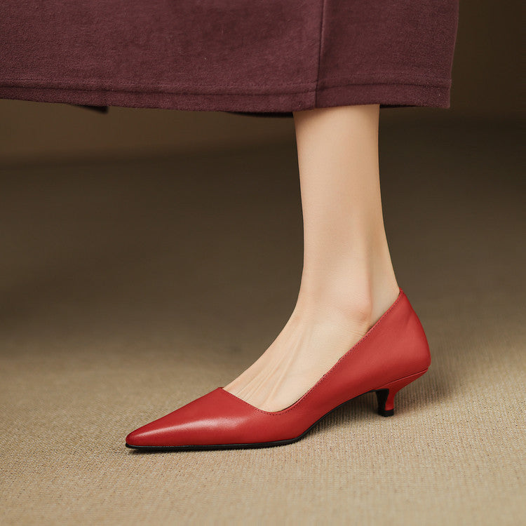 Sacha Havre | Escarpins Kitten Heel en Cuir Manon