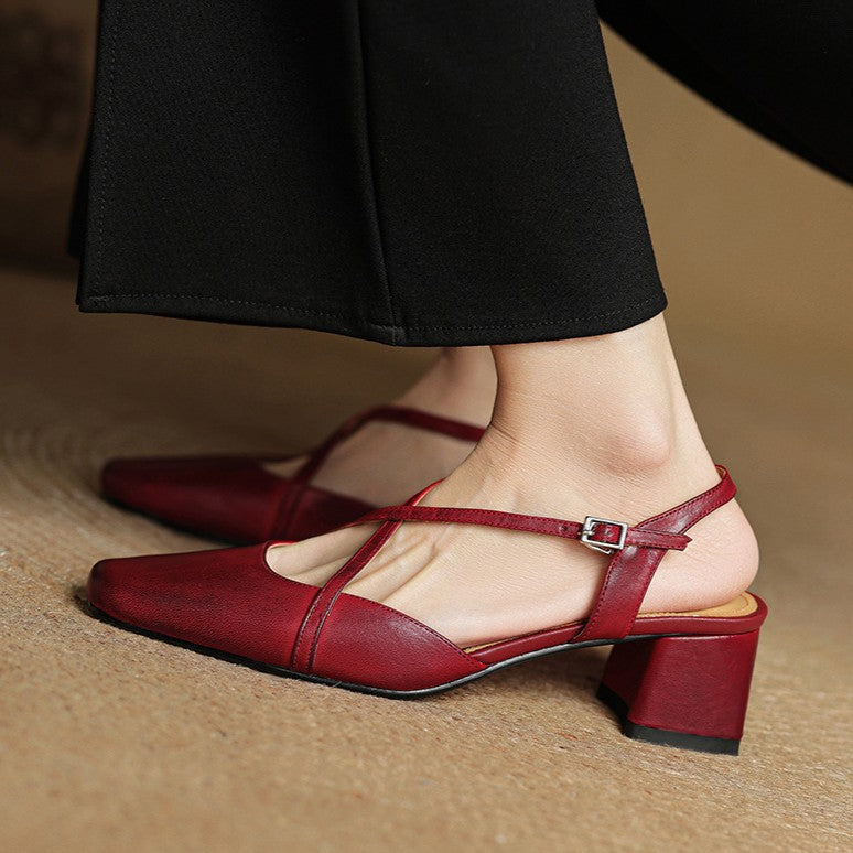 Sacha Havre | Escarpins Slingback à Brides Croisées Chloé