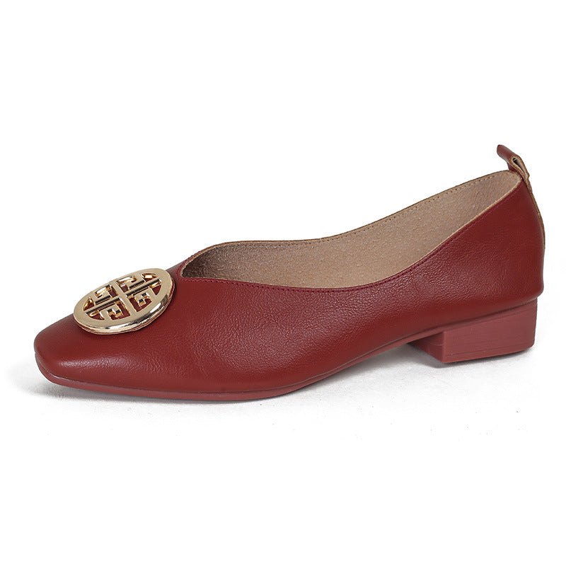 Ballerines Cuir Bout Carré Brigitte