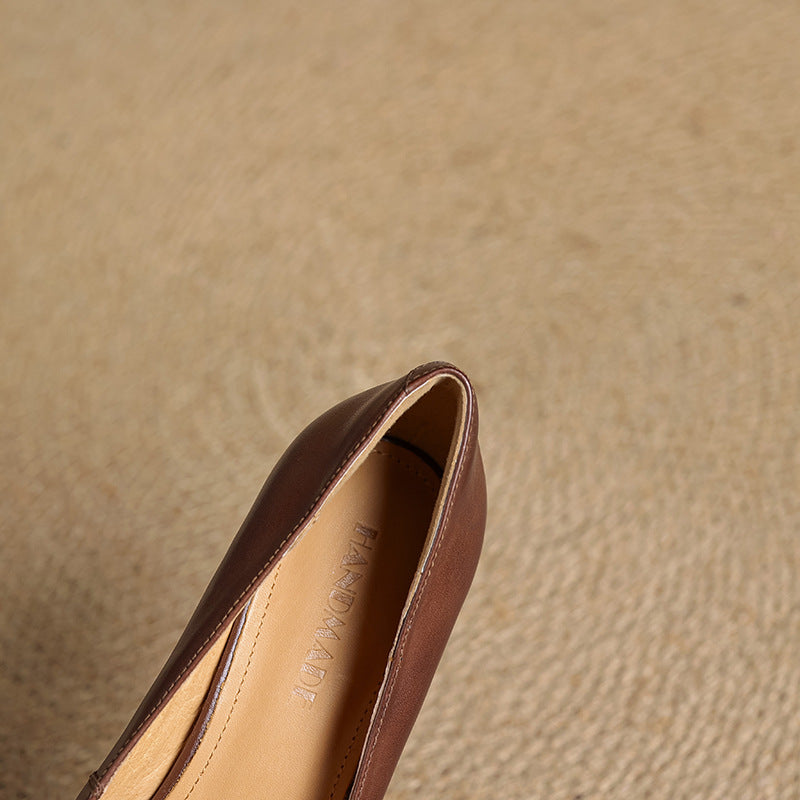 Sacha Havre | Escarpins Carrés en Cuir Amélie