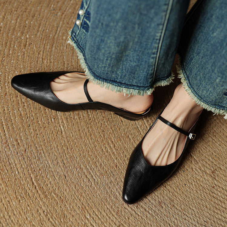 Sacha Havre | Mules Babies en Cuir Souple Solange