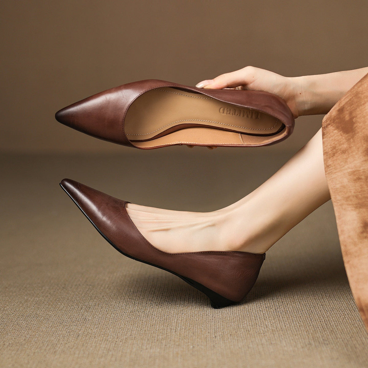 Sacha Havre | Ballerines Pointues en Cuir Marie
