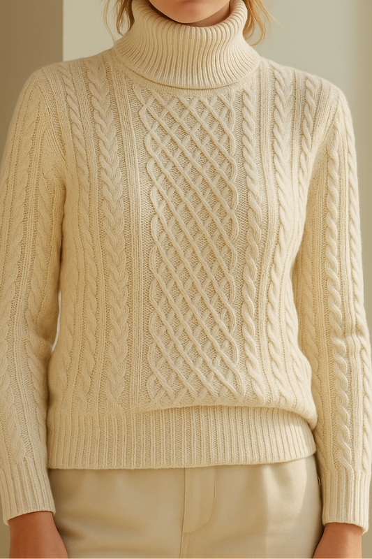 Pull Torsadé Col Roulé pour Femme Claudine