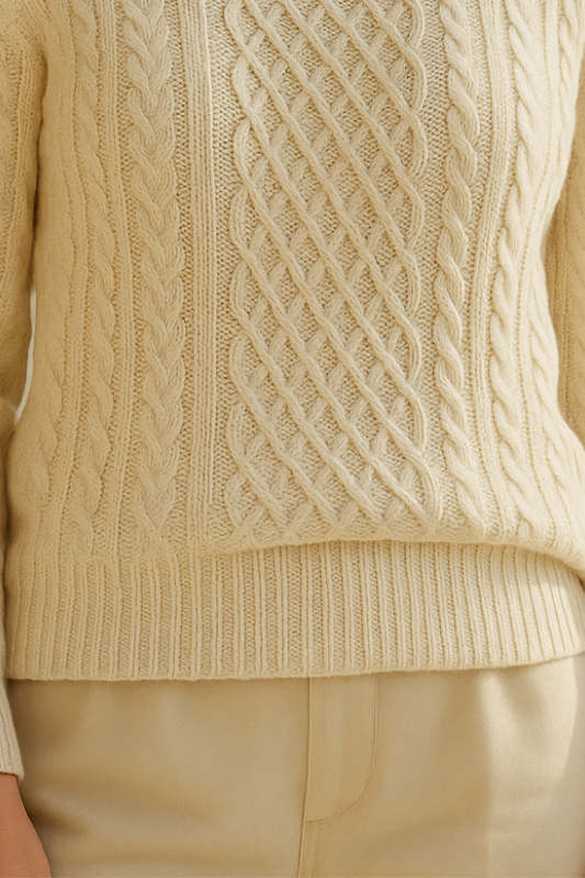 Pull Torsadé Col Roulé pour Femme Claudine