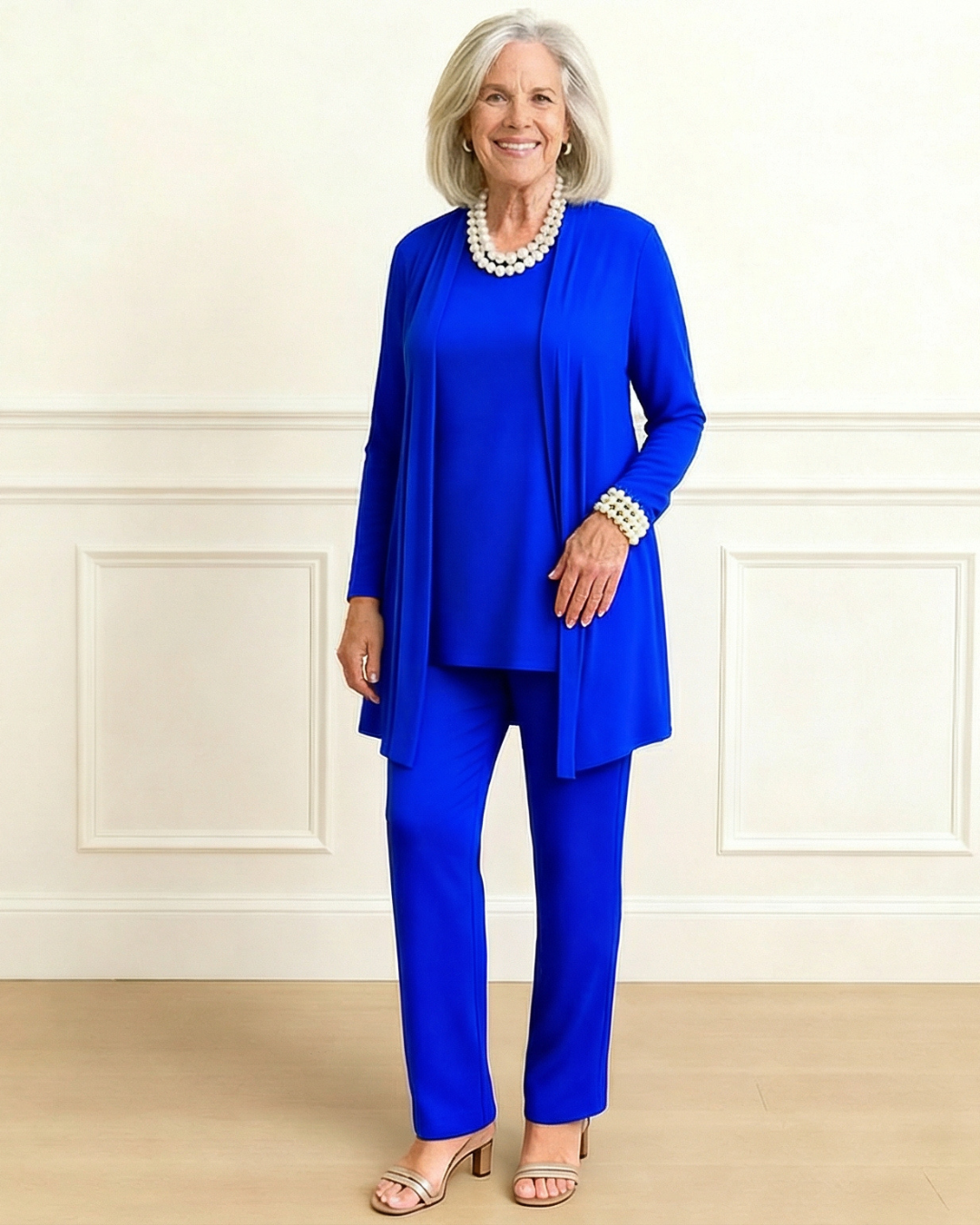 Valérie — Ensemble Élégant Trois Pièces au Style Intemporel