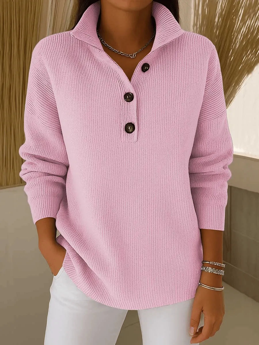 Pull Col Montant Boutonné pour Femme Florence