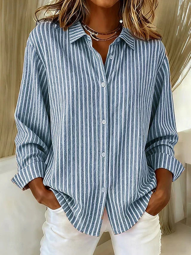 Chemise Rayée Boutonnée pour Femme Chloé