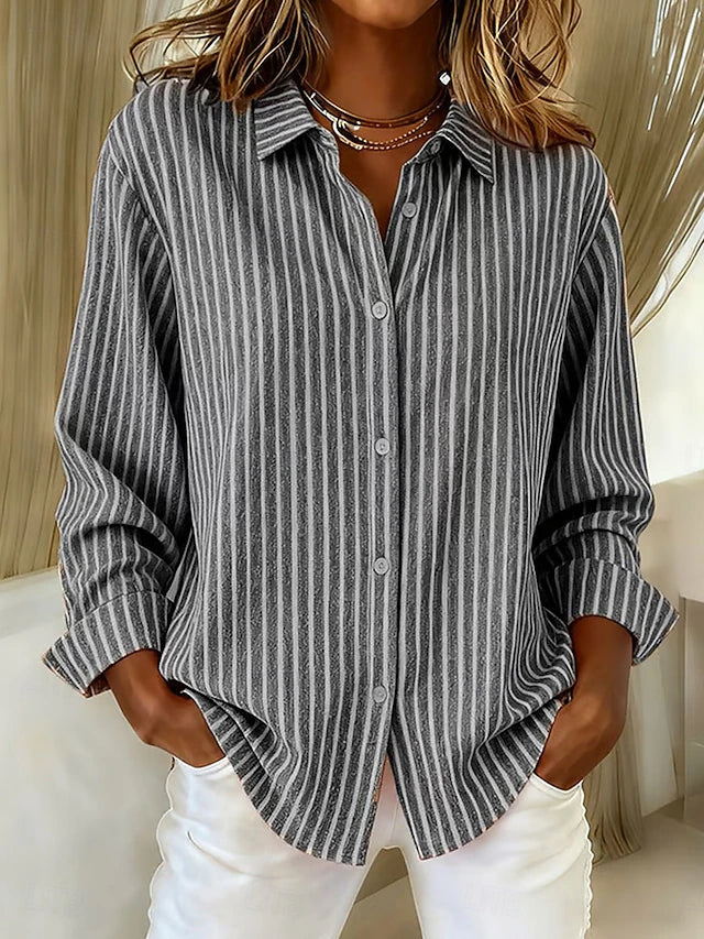 Chemise Rayée Boutonnée pour Femme Chloé