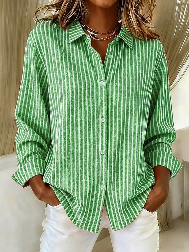 Chemise Rayée Boutonnée pour Femme Chloé