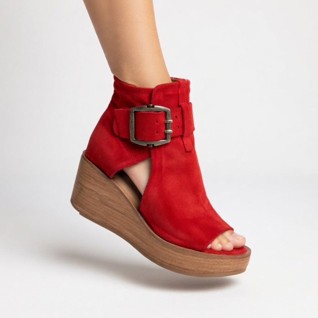 Sacha Havre | Bottines compensées ouvertes Lila