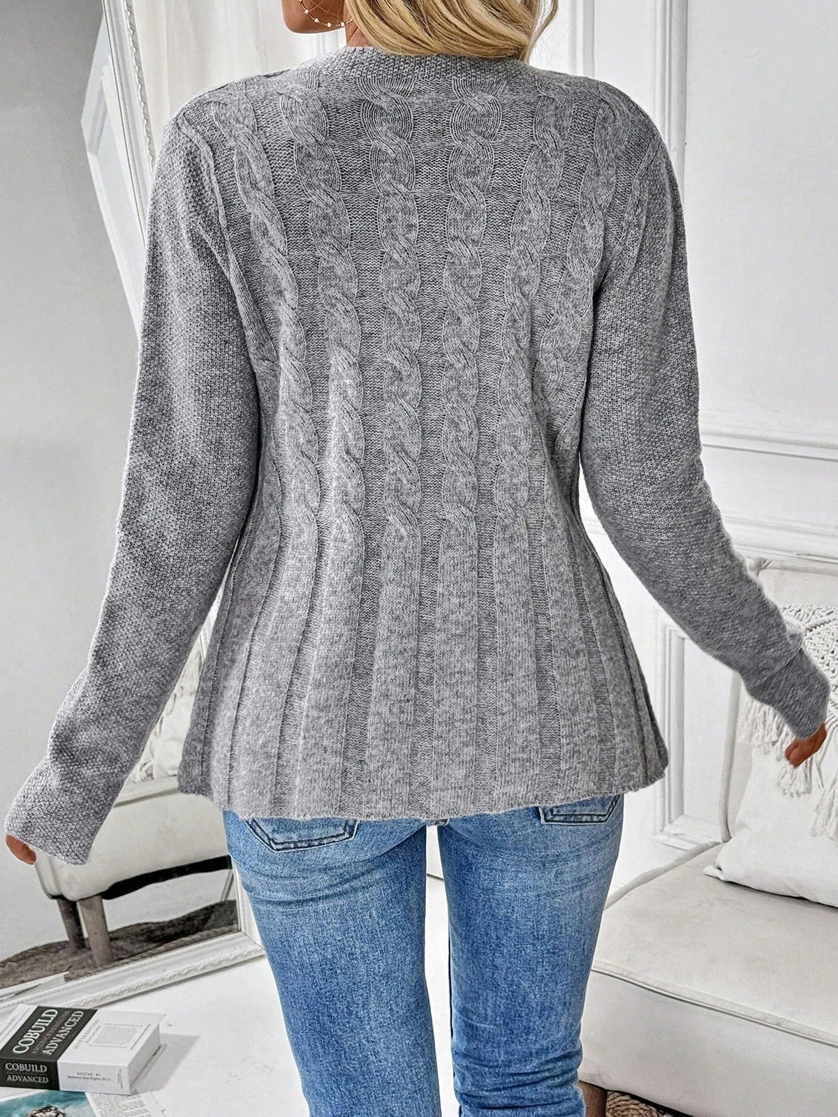 Cardigan Torsadé à Basque pour Femme Élise