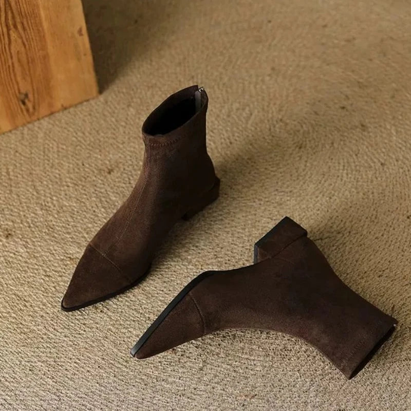 Sacha Havre | Bottines Confort à Talon Bloc Anouk