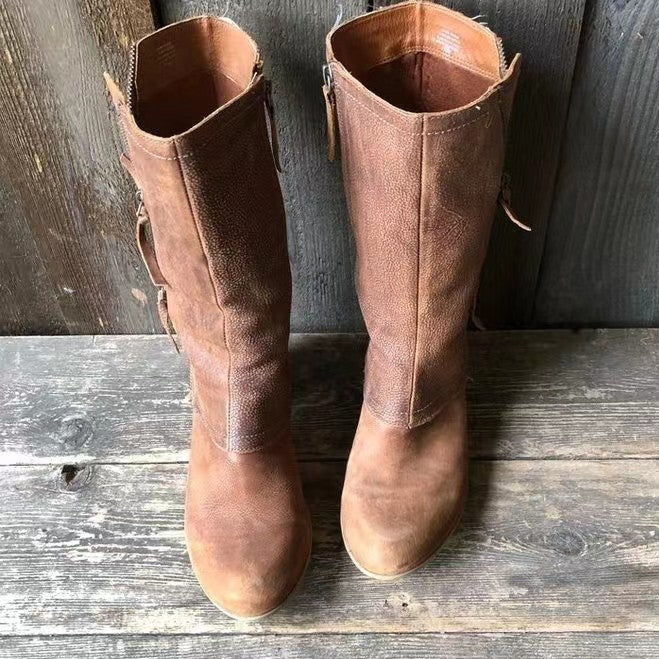 Sacha Havre | Bottes Mi-Mollet Camel Mathilde