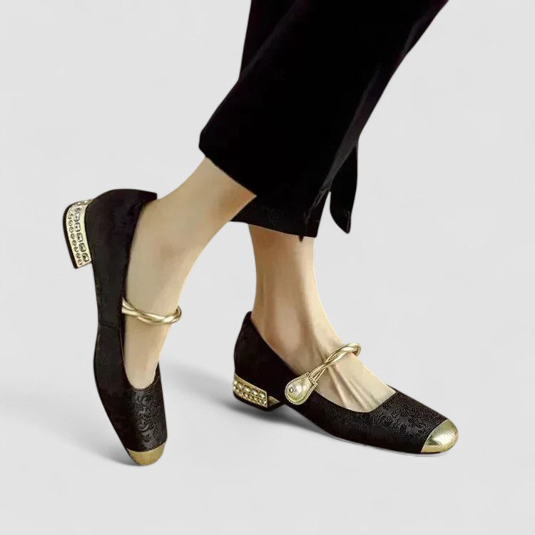 Sacha Havre | Babies Satinées Talon Bijou Camille