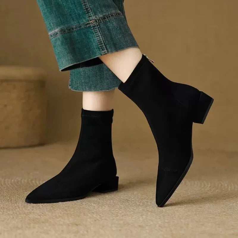 Sacha Havre | Bottines Confort à Talon Bloc Anouk
