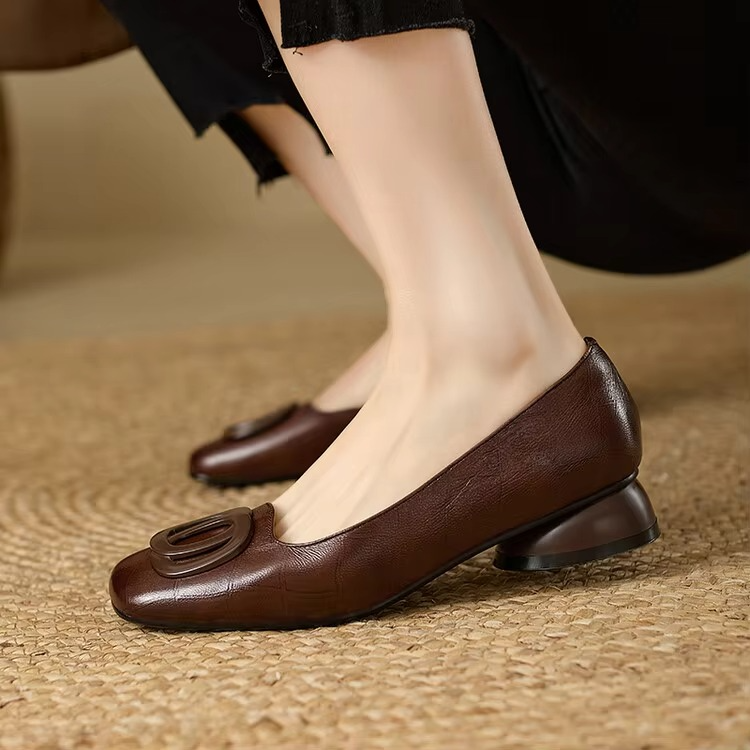 Sacha Havre | Ballerines Carrées à Ornement Valérie
