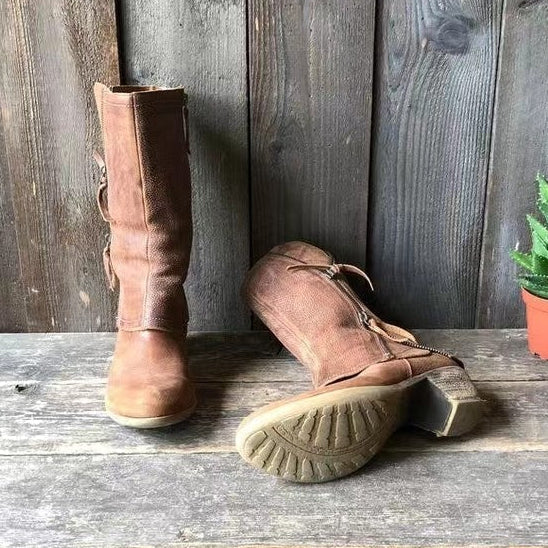 Sacha Havre | Bottes Mi-Mollet Camel Mathilde