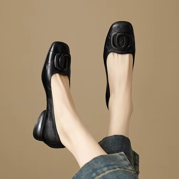 Sacha Havre | Ballerines Carrées à Ornement Valérie