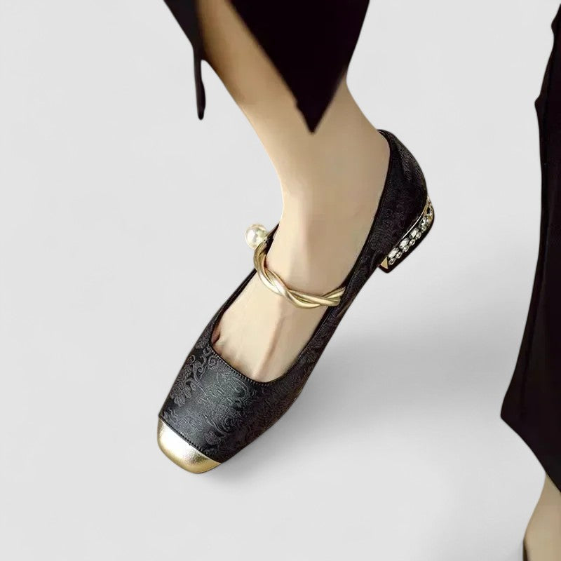 Sacha Havre | Babies Satinées Talon Bijou Camille