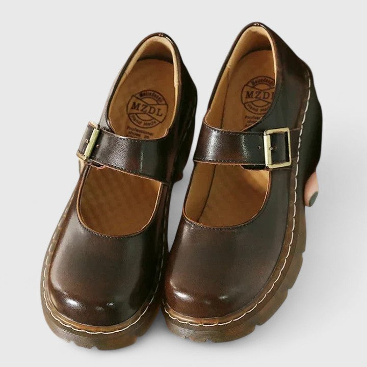Sacha Havre | Babies Plateforme Cuir Aveline