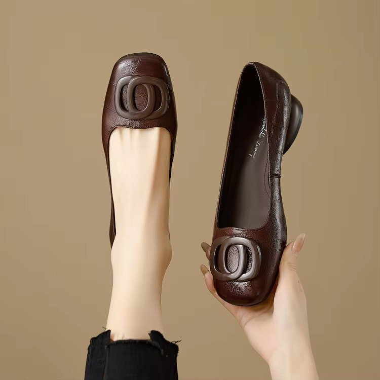Sacha Havre | Ballerines Carrées à Ornement Valérie