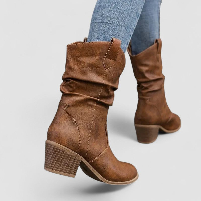 Sacha Havre | Bottes en cuir orthopédique Vivian