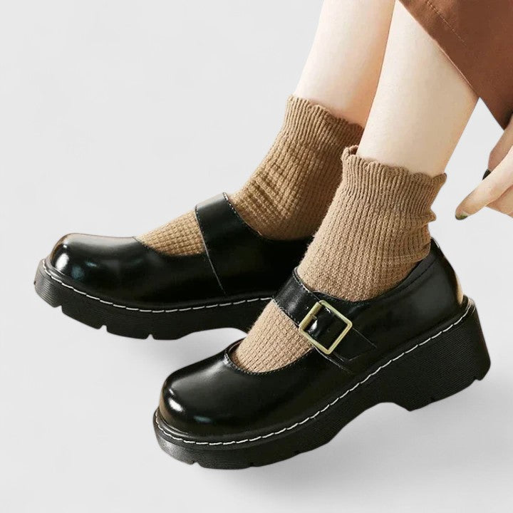 Babies Plateforme Cuir Aveline