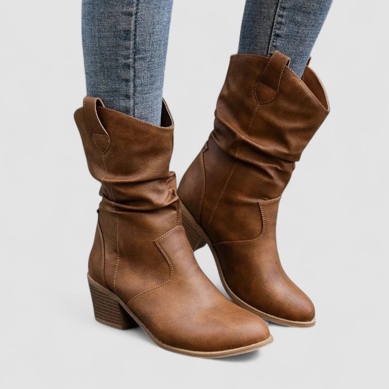Sacha Havre | Bottes en cuir orthopédique Vivian