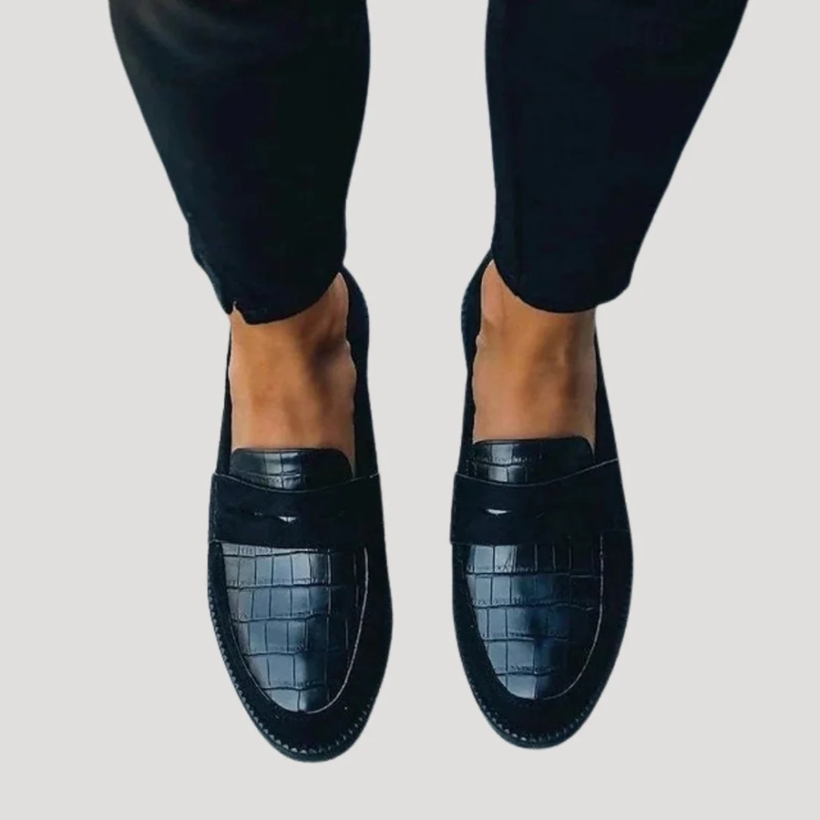 Sacha Havre | Mocassins Façon Croco Aveline
