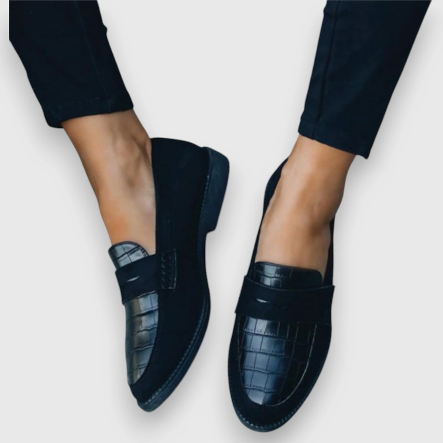 Sacha Havre | Mocassins Façon Croco Aveline