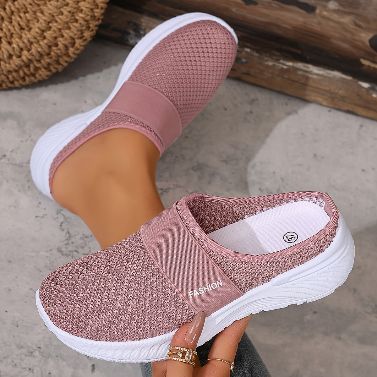 Baskets Mules Mesh Respirant Nicole